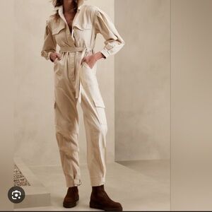 Banana Republic Cream Jumpsuit